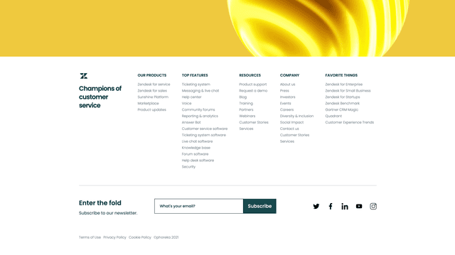 Zendesk Landing Page 